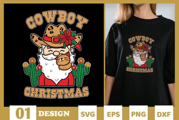 Christmas Cowboy Santa Retro SVG Review for Real Projects