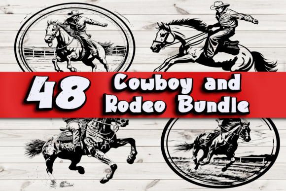 Cowboy and Rodeo SVG Bundle for Real Embroidery Projects