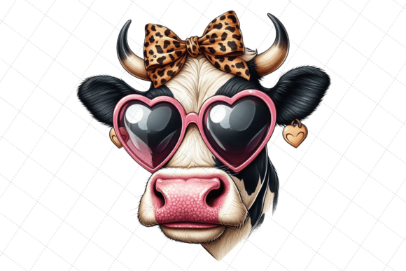 Cow’s Head with Heart-Shaped Sunglasses – A Playful Embroidery Design Review