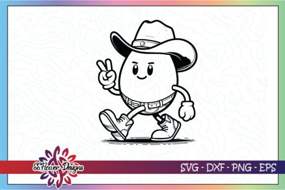 Western Easter Egg SVG Clipart 16: A Versatile Embroidery Design for Spring Projects