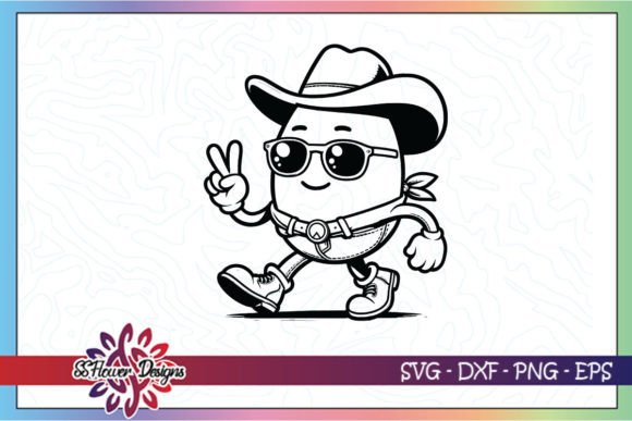 Western Easter Egg SVG Clipart for Real Embroidery Projects